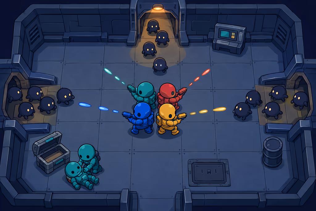Godot 4 Multiplayer: Build a Co-op Survival Shooter key art
