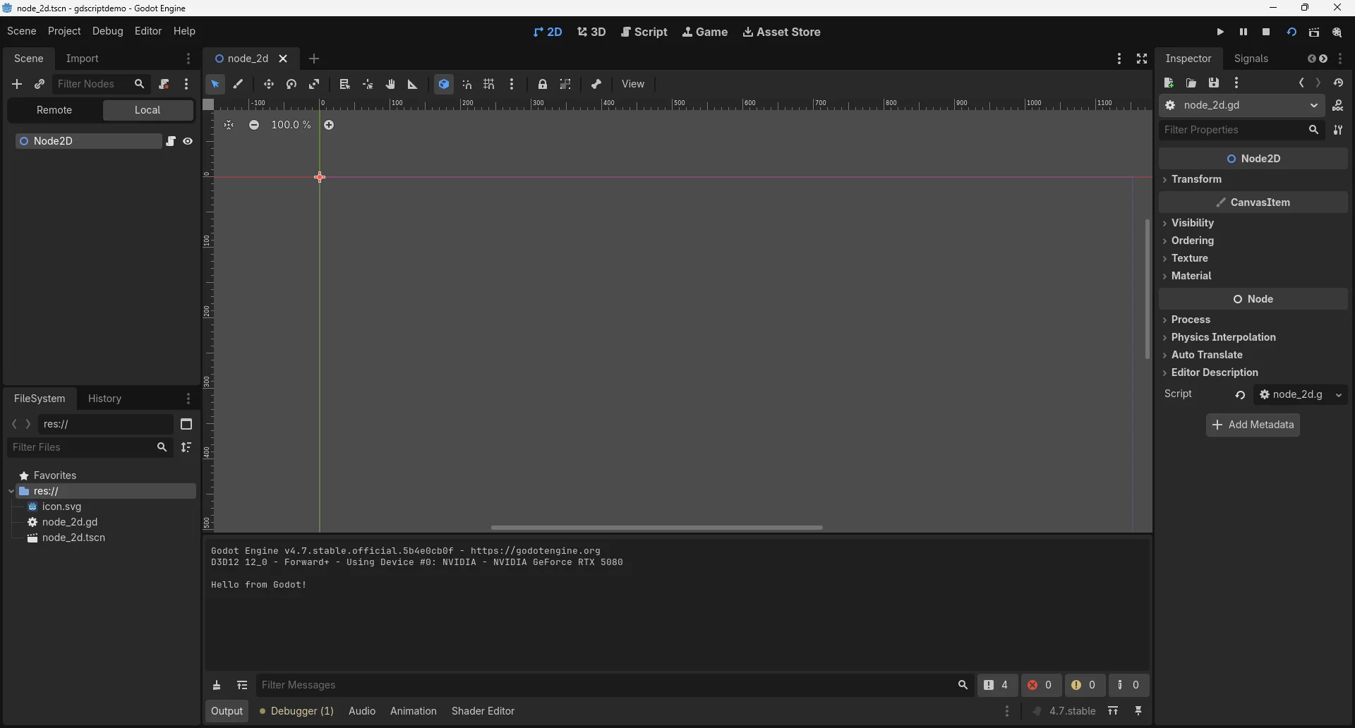 Your code running and printing real output.