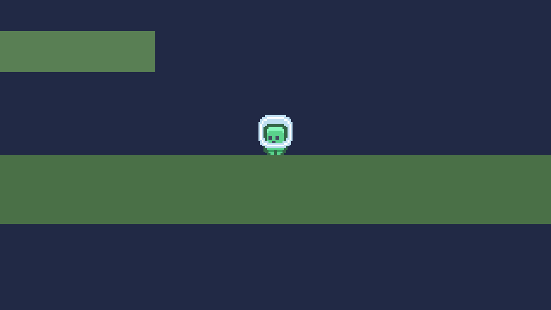 Your CharacterBody2D player, standing on the floor in your own project.