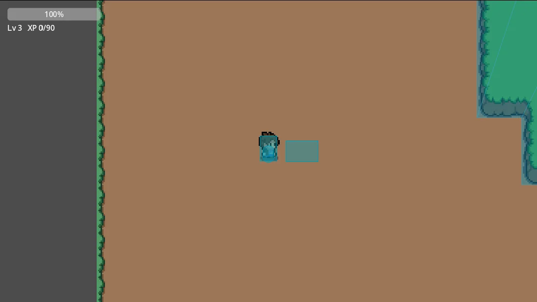 Your finished 2D RPG, running.